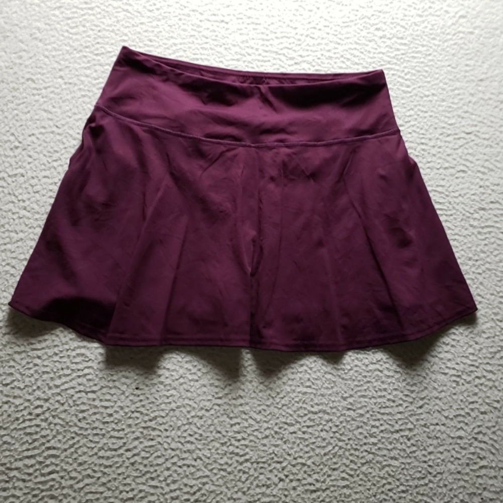 Real Essentials Skort Womens Plus 2XL Purple Solid Athletic Stretch Pull On
